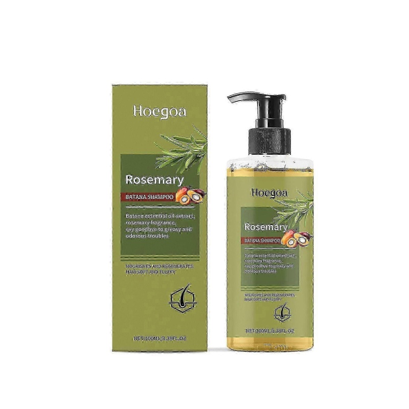 Organic Rosemary Shampoo for Hair Growth – Natural Thickening & Strengthening Shampoo – Rosemary & Batana Shampoo for Thinning Hair & Hair Loss
