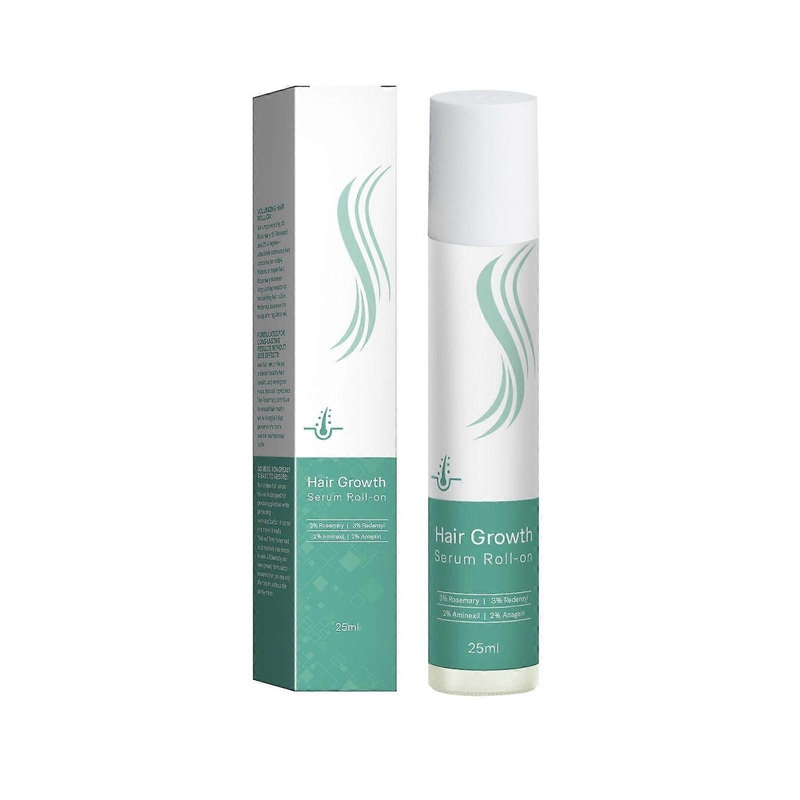Rosemary Hair Growth Serum Roll On 25ml  3% Rosemary, 3% Redensyl & 2% Anagain | Scalp Serum Boosts Oxygen Flow, Formula for Thicker Stronger Hair