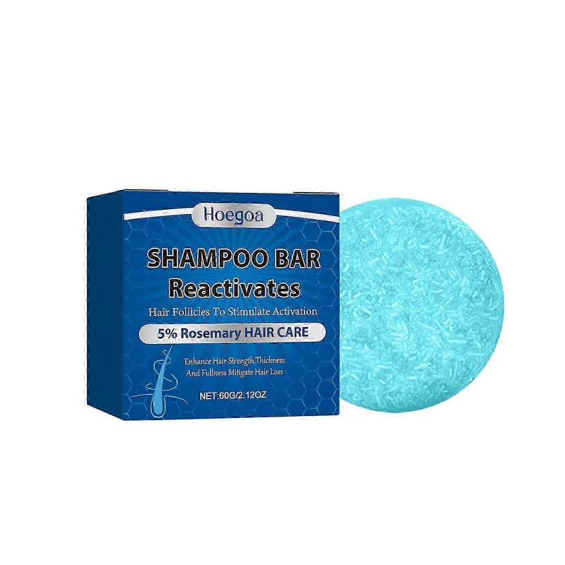 Shampoo Bar Anti-Hair Loss, Rosemary Shampoo Bar for Thinning Hair, Handmade Shampoo Soap Enhance Hair Strength & Thickness, Moisturizes and Nourishes
