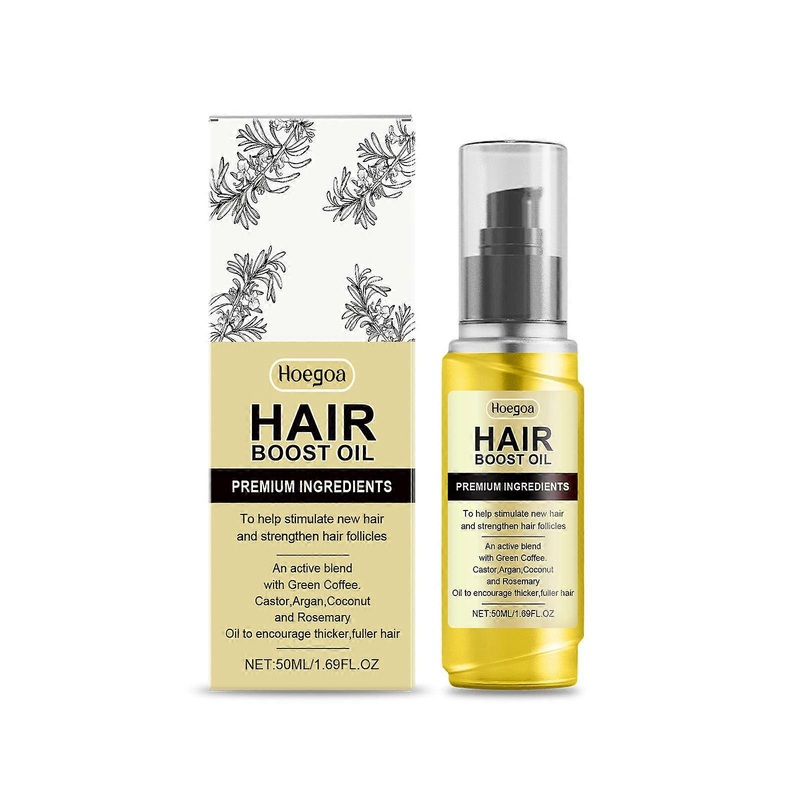 Veganic Natural Hair Growth Oil, Rosemary Boost Oil, Hair Thickening Oil, Strengthening & Nourishing & Repairing Dry, Damaged Hair, Smooth, Frizz Cont