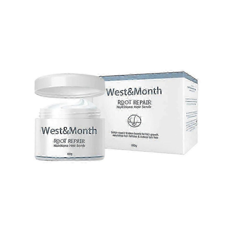 West&month Nourishing Hair Scrub Repair Damaged Hair Moisturizing Hair Root Anti-falling Solid Hair Scrub