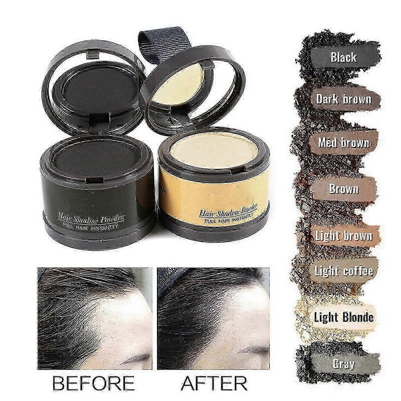 2025 13color Hair Line Powder 4g Black Root Cover Up Natural Instant Waterproof Hairline Shadow Powder Hair Concealer Coverage(1pcs )