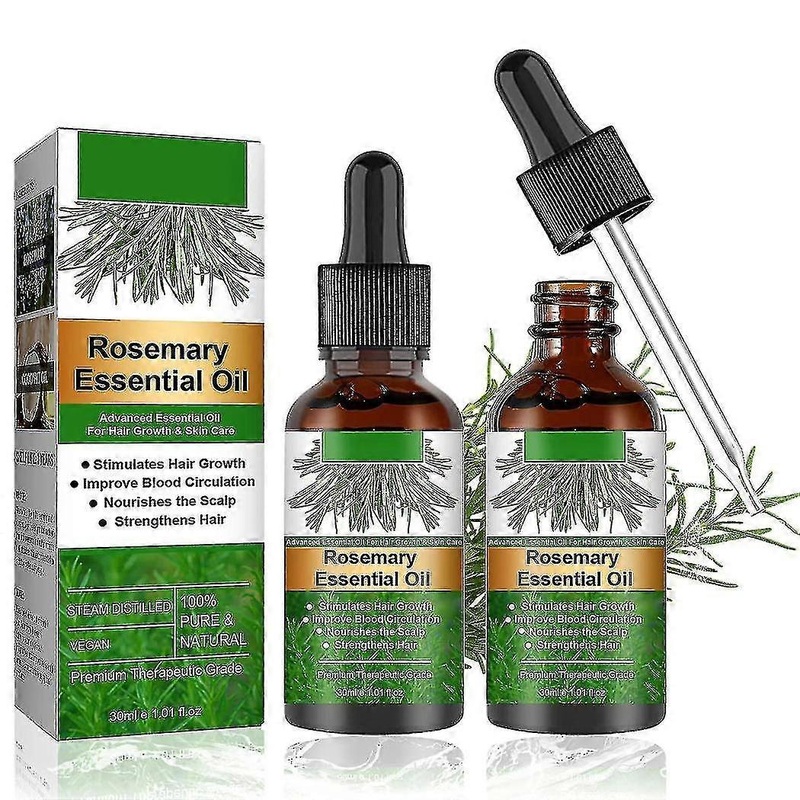 2025 2pcs Rosemary Oil For Hair Growth,rosemary Essential Oil For Hair Growth & Skin Care,improve Hair Loss And Nourishes