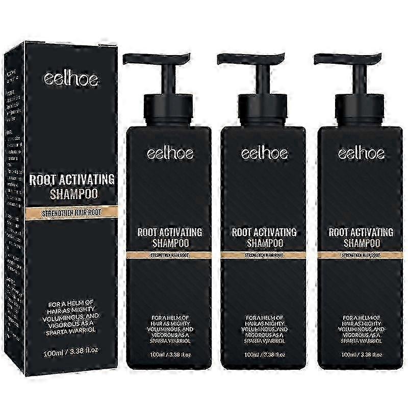 2025 3pcs Spartan Shampoo, Spartan Root Activator Shampoo, Natural Hair Regrwth Shampoos