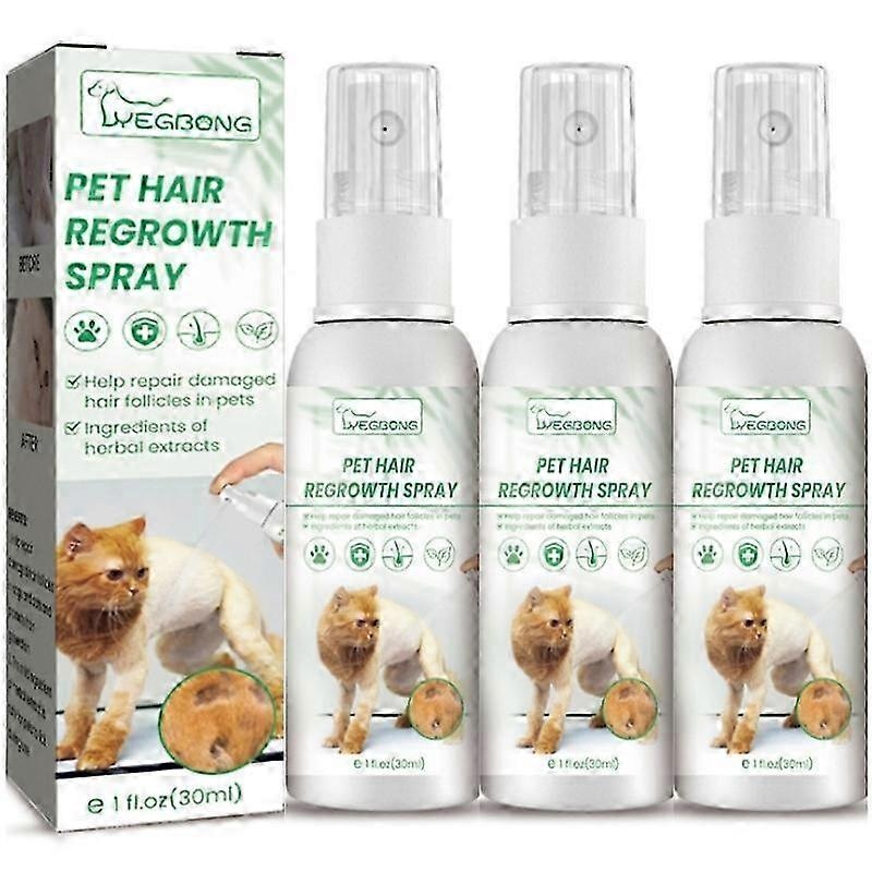 2025 Dog & Cat Hair Regrowth Spray Pet Hair Loss Treatment Promote Furs Hair Growth New