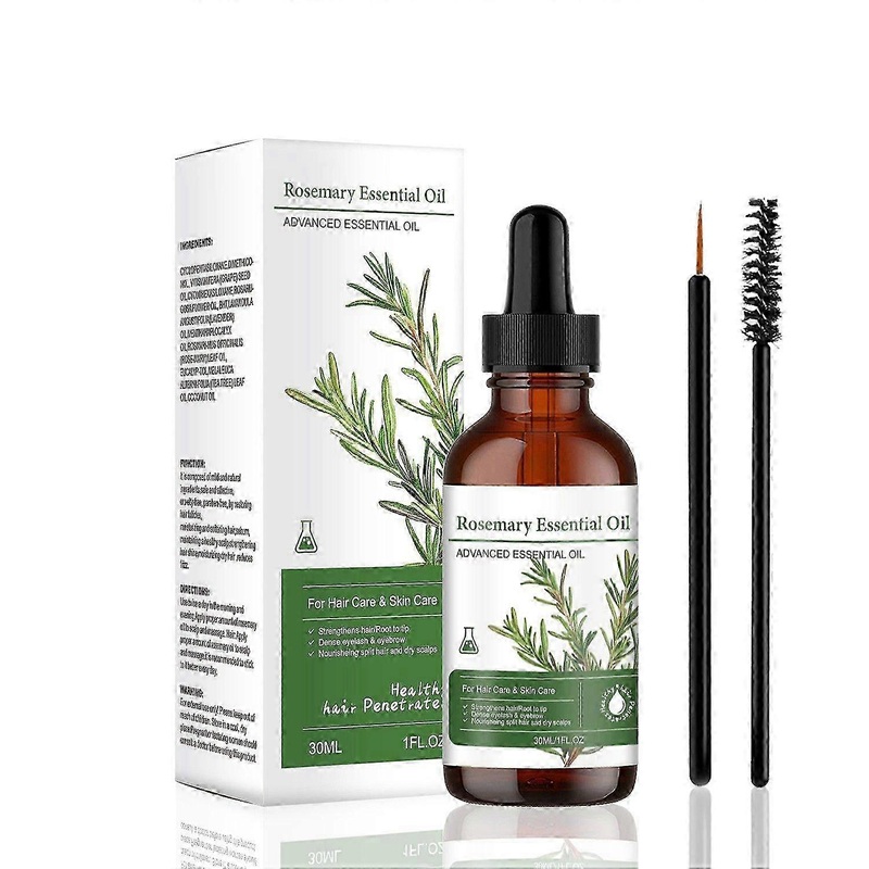 2025 Rosemary Essential Oil For Hair Growth, Skin Care – 100% Pure For Eyebrows, Eyelashes, Nourishes Scalp, Stimulates Hair Growth 30ML