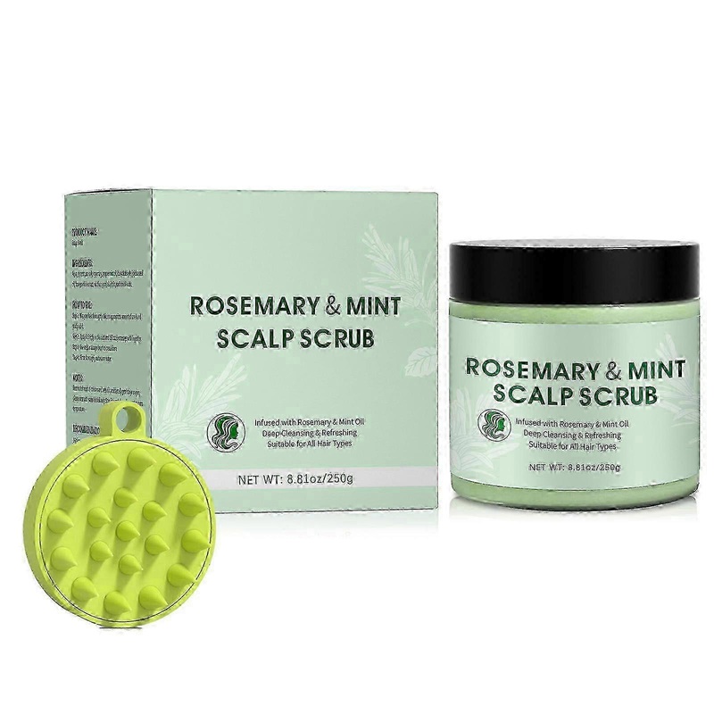 2025 Scalp Scrub, Rosemary Scalp Exfoliator Scrub, Scalp Treatment with Mint Oil, Hair Treatment to Clean and Itchy Scalp Relief with Silicone Scalp M