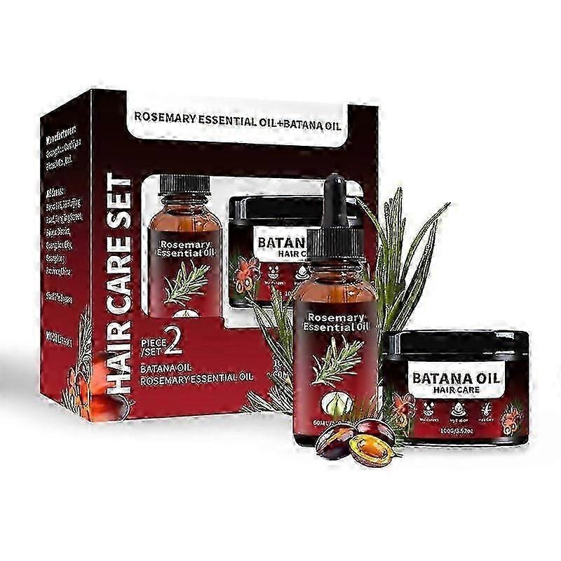 Rosemary Essential Oil and Batana Oil Set, Nourishing and Revitalizing Hair, Natural Batana Hair Revival Formula, Batana Oil for Hair Growth, Rosemary