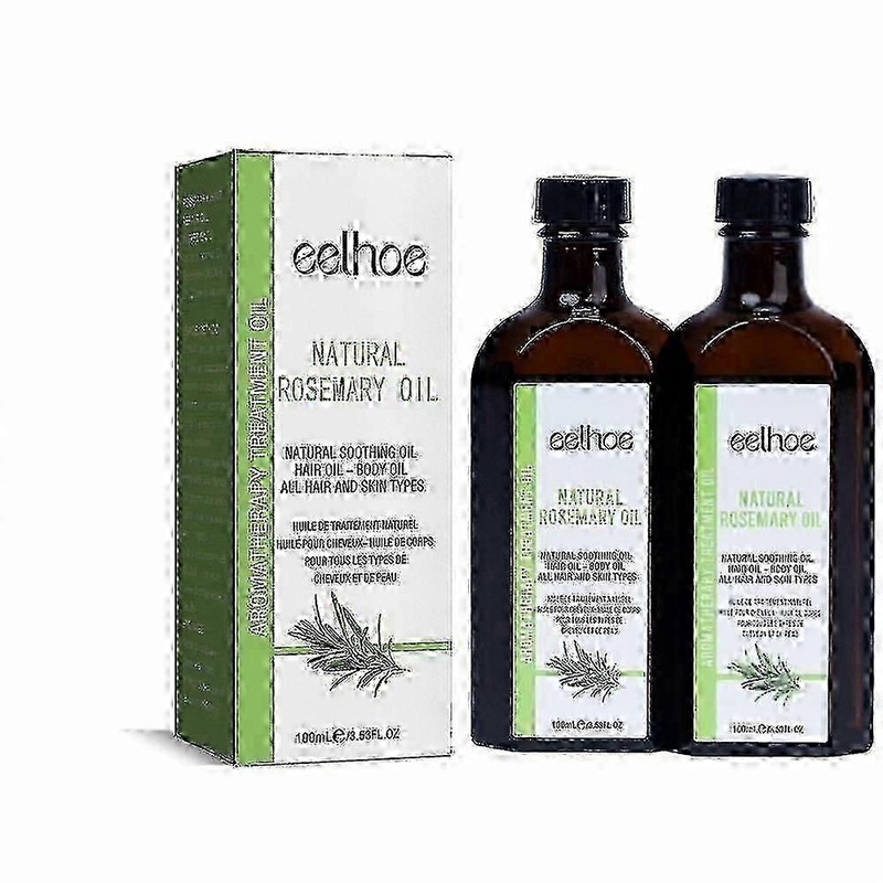 2-Pack 100ml Natural Rosemary Oil – Vegan Formula for Hair Growth and Skin Care in UK