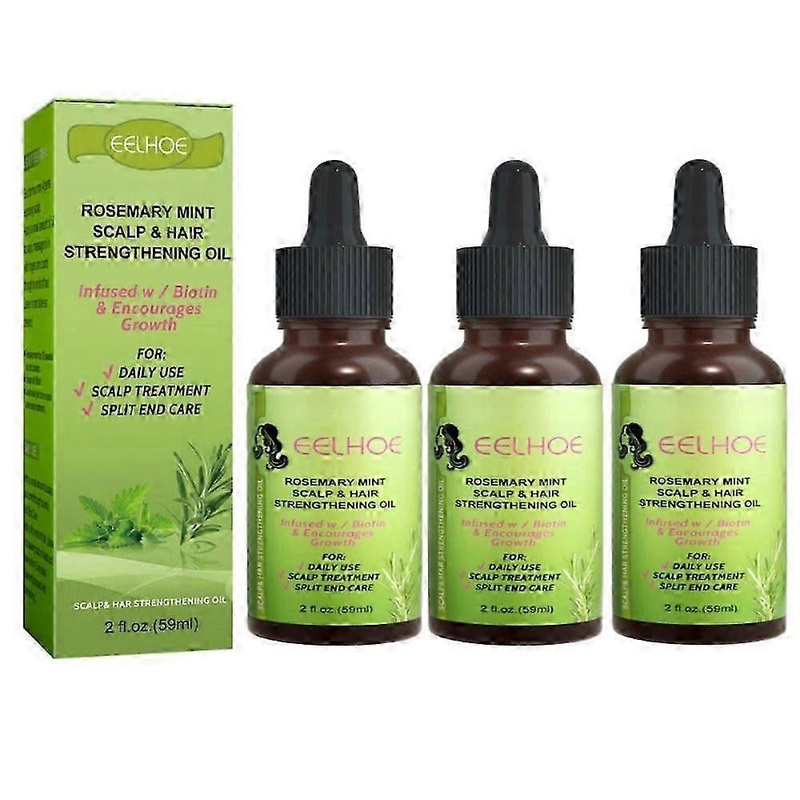 Natural Rosemary Mint Hair Oil for Scalp Health & Strong Hair Growth
