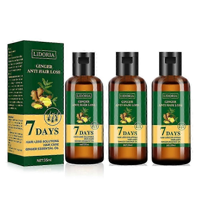1-3X Lidoria 7 Day Ginger Oil for Anti Hair Loss Treatment