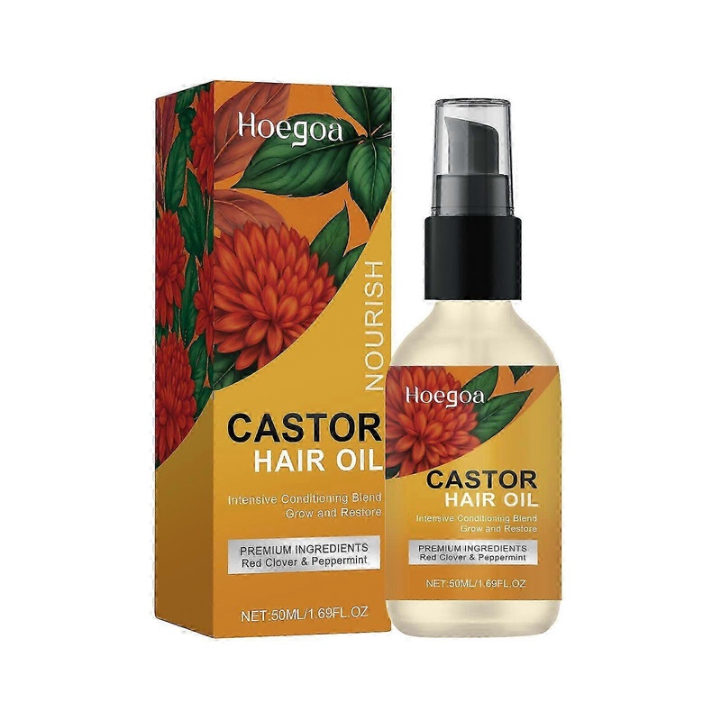 100% Organic Castor Oil For Hair Growth Restoration, Castor Hair Oil For Thicker Fuller Looking Hair