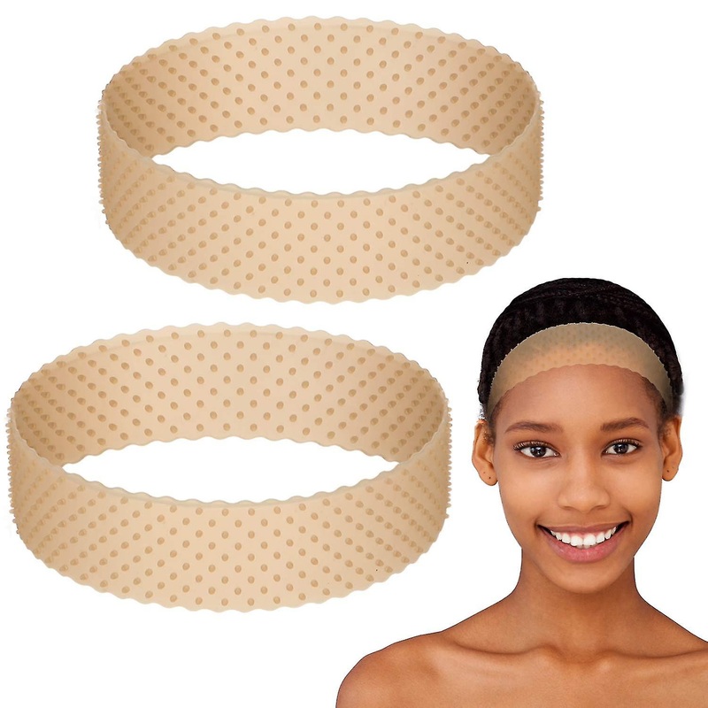 2 Pieces Silicone Grip Wig Band Adjustable Silicone Wig Headband Fix Non-slip Wig Bands Seamless Wig Ban