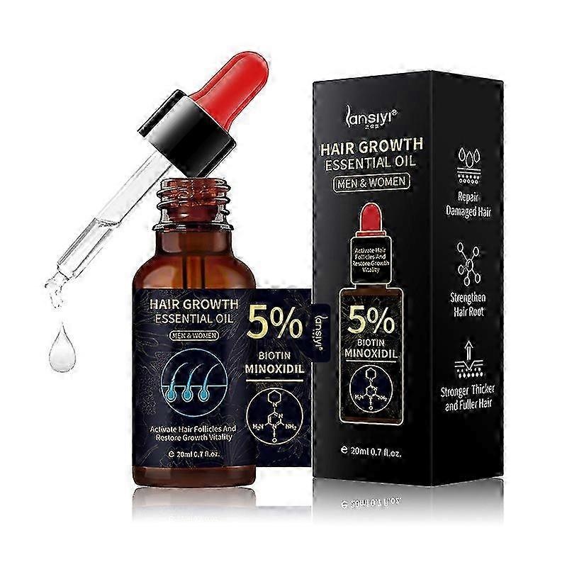 2025 Hair Care 5% Hair Growth Serum Oil Biotin Hair Regrowth For Scalp Hair Loss Hair Thinning, Hair Growth Serum For Men Women20ml