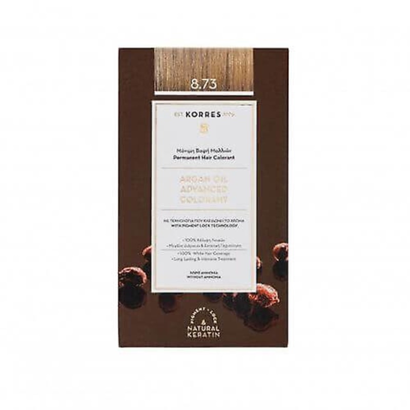 Korres Argan Oil Advanced Colorant 8.73 Golden Caramel 50ml