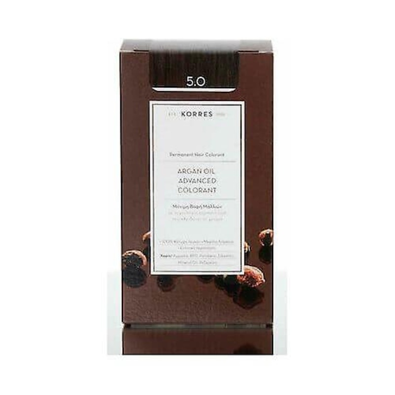 Korres Argan Oil Advanced Colorant with Pigment-Lock Technology 5.0 Light Brown, 50ml