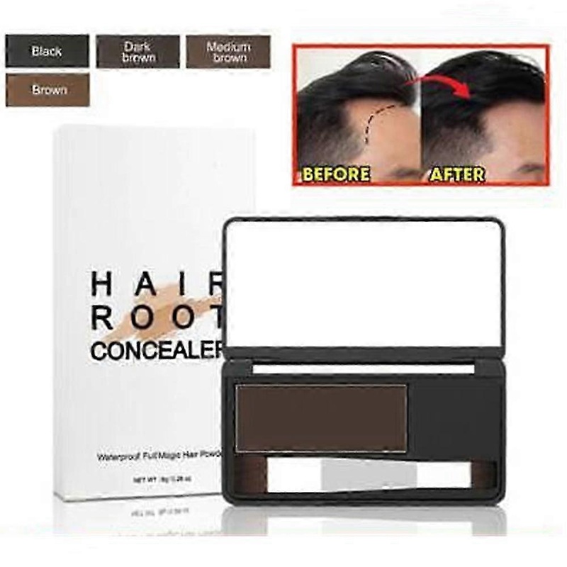 Waterproof Hair Shadow Powder HAIR ROOT TOUCH UP – Hide hair loss, Receding Hairline, Thinning hair Bald Spots