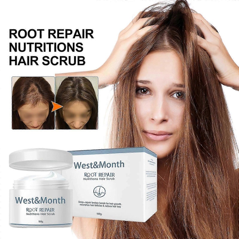 West&Month Nourishing Hair Care Scrub Repair Damaged Hair Moisturize Hair Roots Prevent Hair Loss Hair Care Scrub