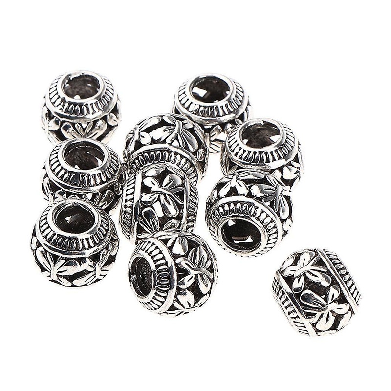 10pcs Retro Hair Decorations Jewelry Hair Extension Dreadlocks Beads Ringd HLK02