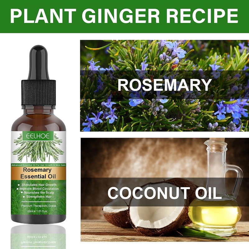 3PCS Organic Rosemary Hair Growth Oil Nourishes Hair Pure Rosemary Oil Hair Stimulates Hair Growth for Men Women Rosemary Oil for Hair Growth