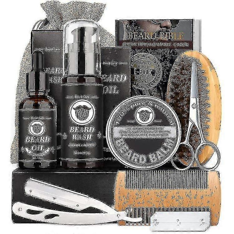 Beard Care Kit for Men – Mustache Grooming Set – Fathers Day Gifts