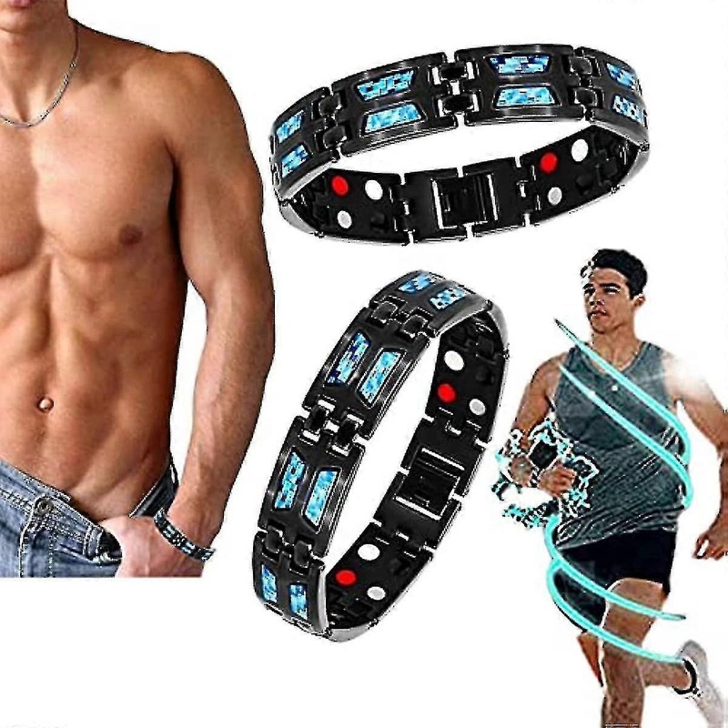 Carbonblue Magnet Bracelet Carbon Blue Titanium Magnetic Therapy Br…