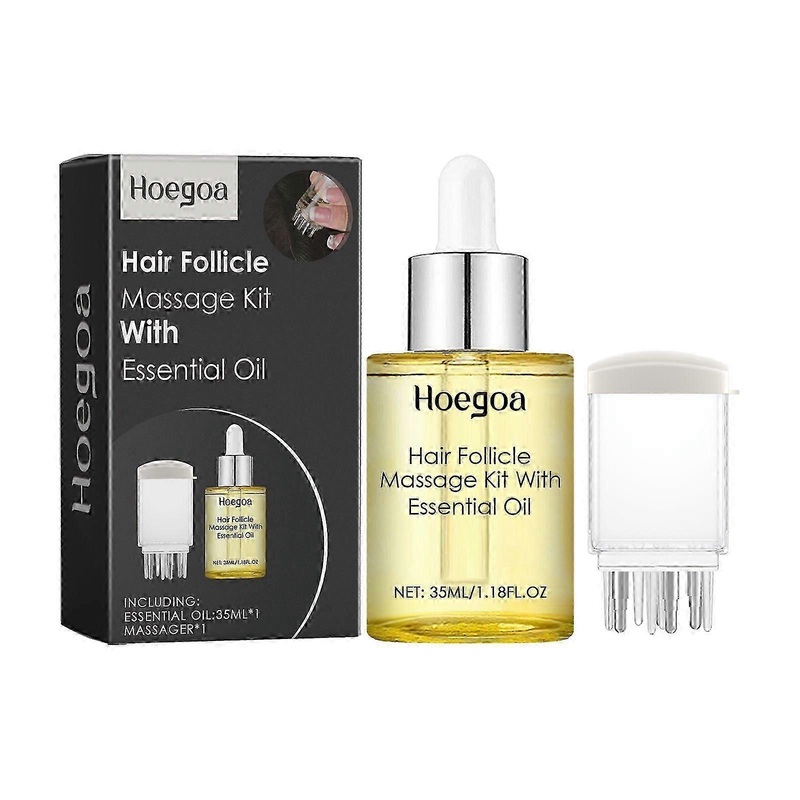 Hoegoa Hair Essential Oil Massage Kit Soothes dry and frizzy hair, soft and strong hair massage scalp