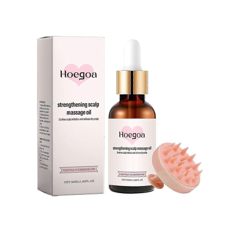 Hoegoa Scalp Care Massage Oil (with comb) nourishes the scalp soothes scalp and shines rosemary hair care oil
