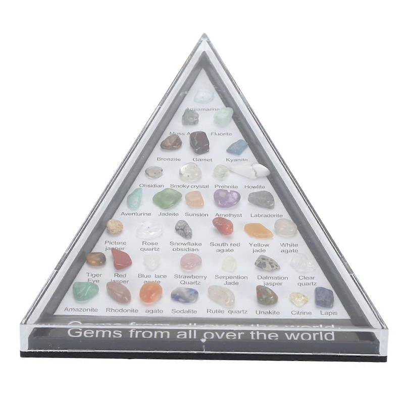 Mineral Rock Collection Kit Fun At Rock Science Educational Kit with Clear Display Case for Kids Set 1