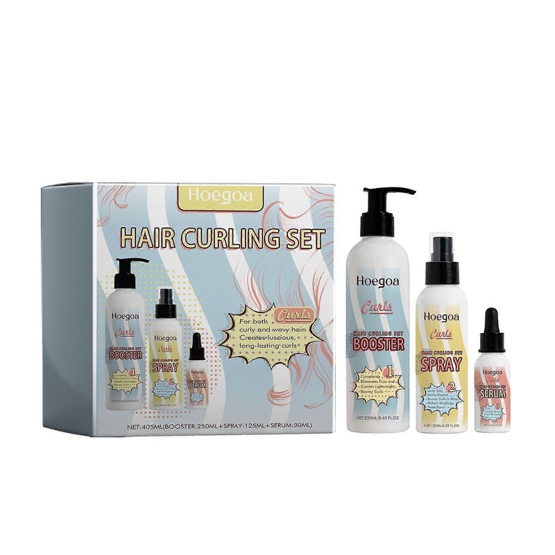 Moisturizing Hair Curling Set – Leave-In Care for Soft, Shiny Curls – 405ml