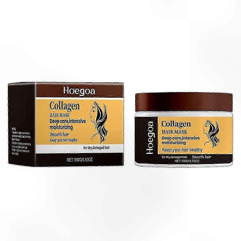 Moisturizing Hair Mask with Collagen for All Hair Types, Intensive Repair and Nourishment for Dry and Damaged Hair, Smoothing Treatment Essence