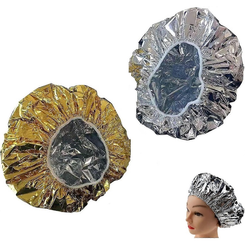 4 Piece Heated Hair Caps for Natural Hair Care, Aluminum Treatment Heated Caps for Hair Growth & Moisture