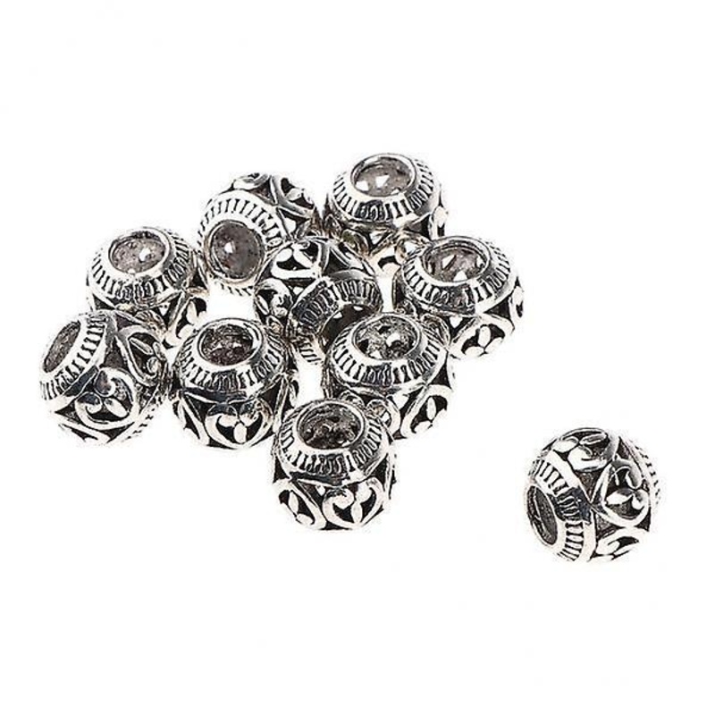 4x10pcs Retro Hair Decorations Jewelry Hair Extension Dreadlocks Beads Ringd HLK09