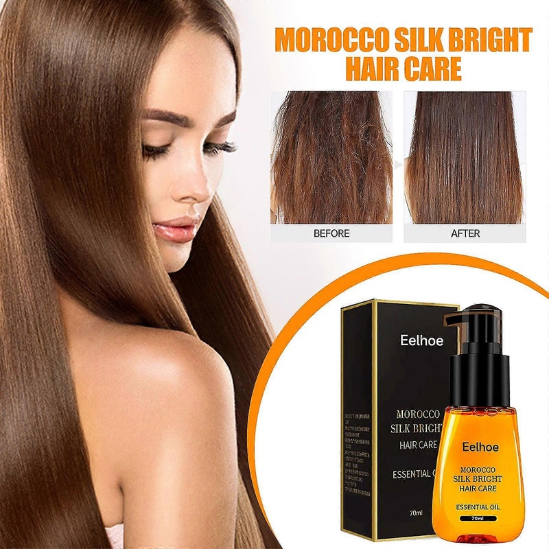 Anti Frizz Hair Serum, Morocco Silk Bright Hair Care Frizz Serum For Dry Hair Damaged Hair