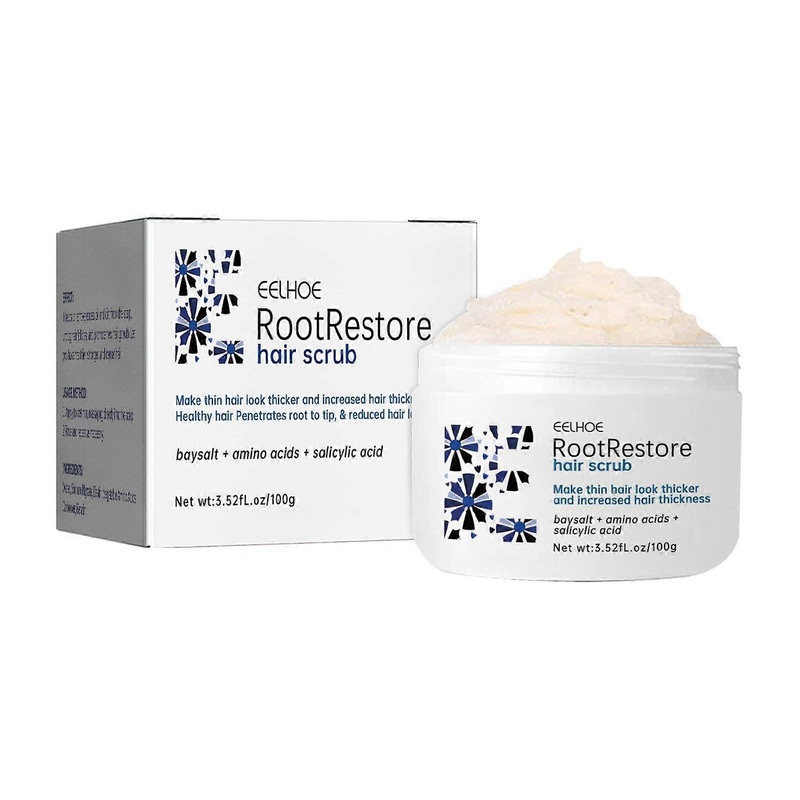 Hair scrub relieves itching, makes hair thicker, moisturizes and prevents hair loss, cleans scalp and dandruff 100g