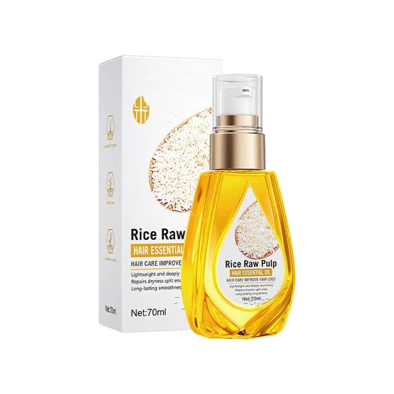 Rice Puree Smoothly And Repairing Hair Care Essential Oil Deeply Repairing Nourishing Softening Lustrous Hair Conditioner Improving Hairliness And Dam