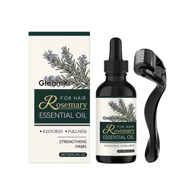 Rosemary Hair Oil Kit  30ml Castor Oil Blend for Dry & Damaged Hair  Lightweight Daily Hair Treatment for Men & Women – Rosemary Oil for Hair Growth