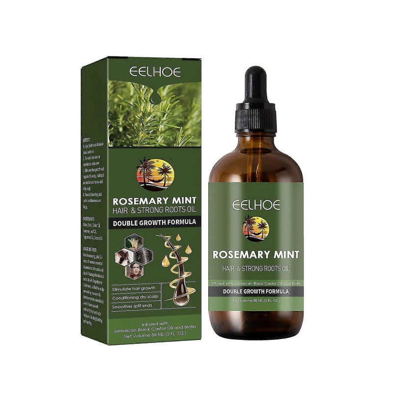 Rosemary Mint Hair Tough Root Oil 3 Ounces, Suitable For Dry Scalp, Split Ends, And All Hair Types