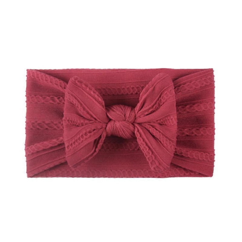 Soft Jacquard Children’s Headwear Baby’s Bow Skin-free Hair Band Girls’ Wide Hood