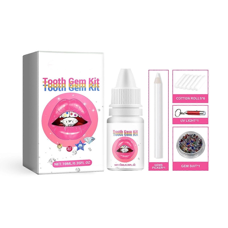 Tooth Gems Kit DIY Tooth Jewelry Kit Removable Tooth Ornaments Artificial Fashionable Crystal Tooth Ornaments for Teeth