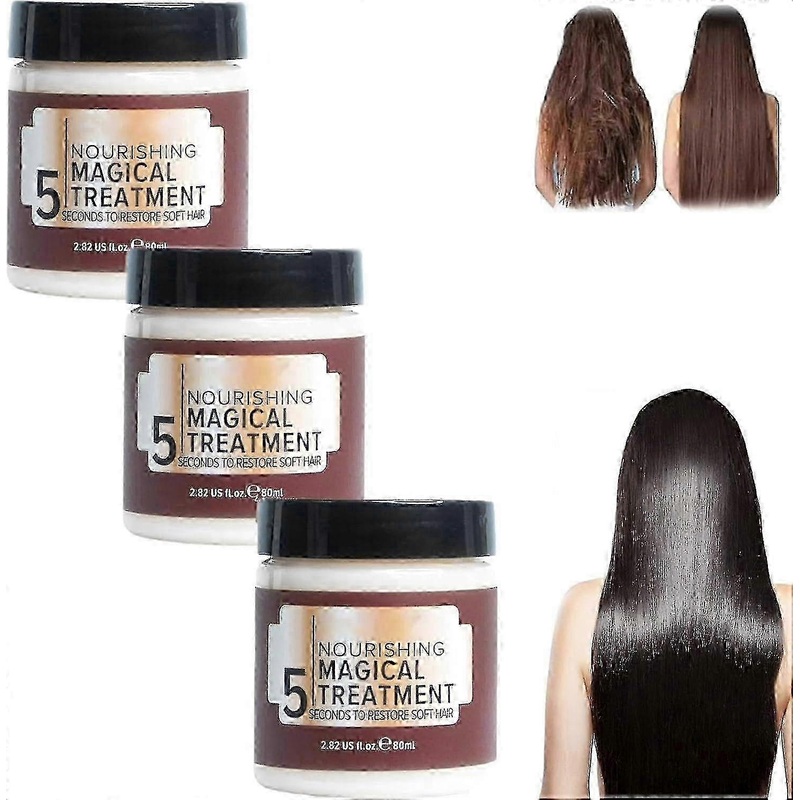1-3Pcs 80ml Nourishing Magical Treatment, 5 Seconds To Restore Soft Hair, Magical Treatment Hair Mask For Dry Damaged Hair