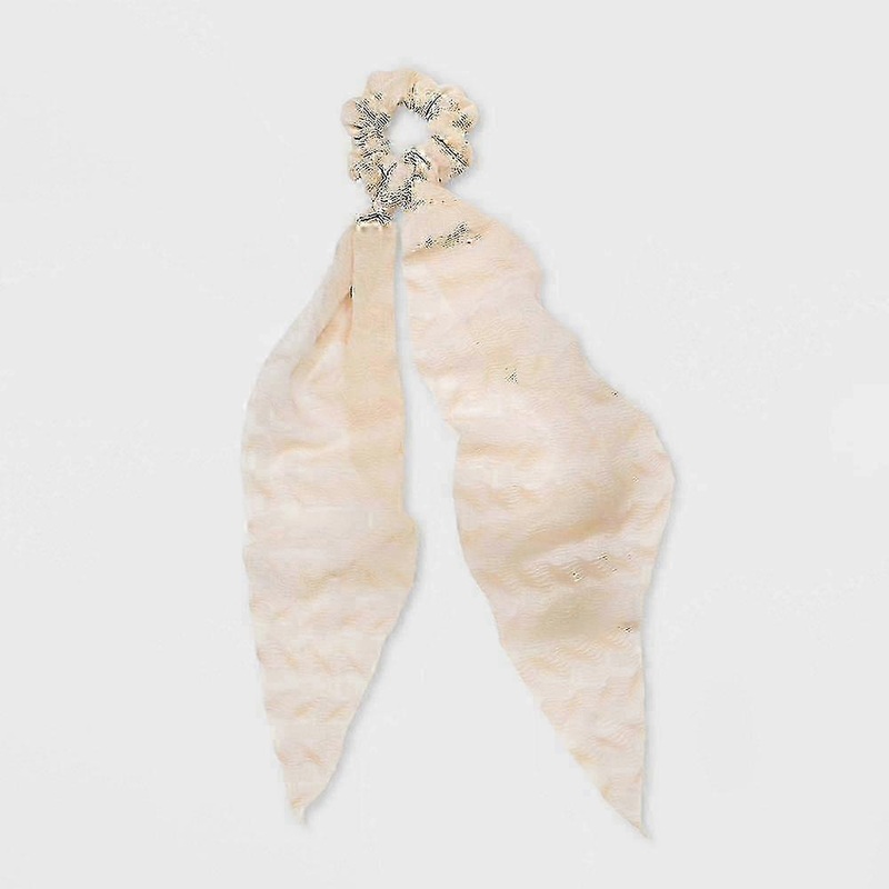 A New Day Texture Fabric Scarf Hair Twister, Ivory, 1 Ea