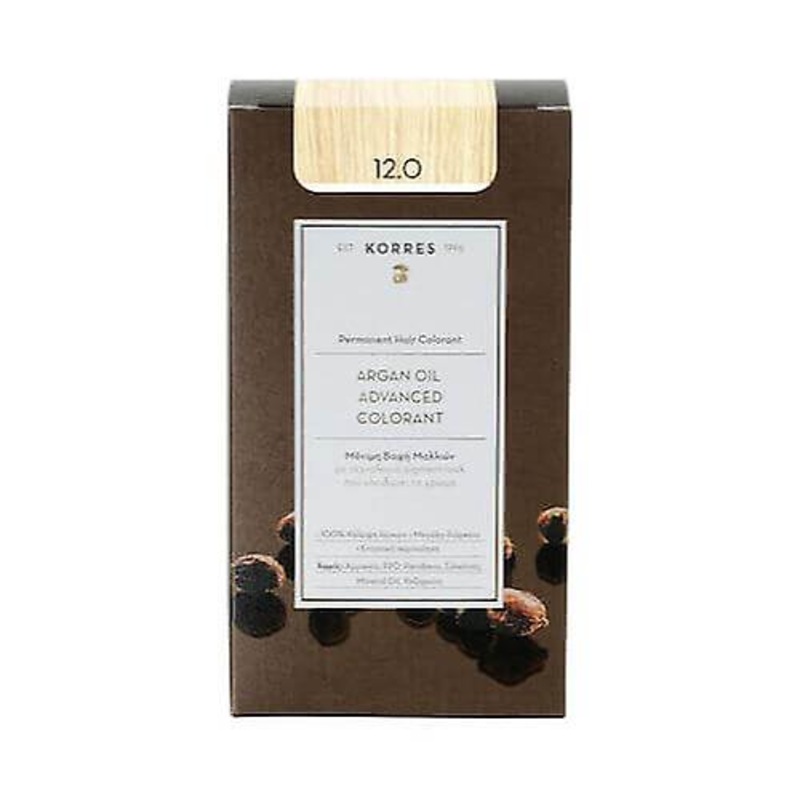 Korres Argan Oil Advanced Colorant with Pigment-Lock Technology 12.0 Special Blonde, 50ml