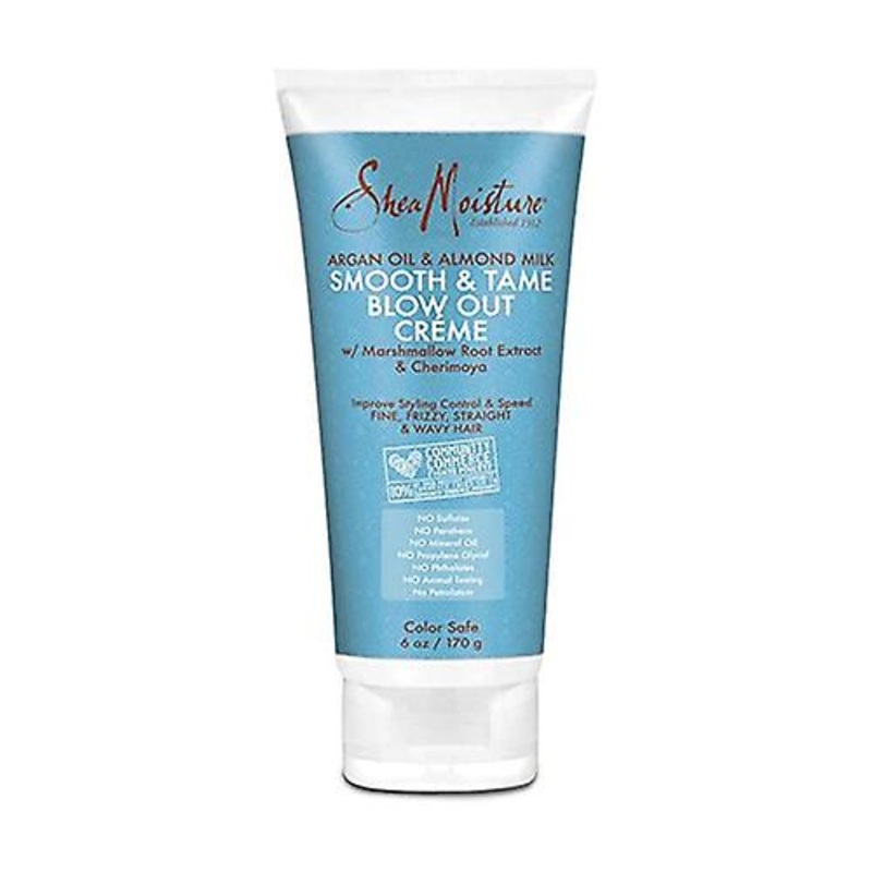 shea moisture argan & almond blow out creme (fine+frizz) 170 g