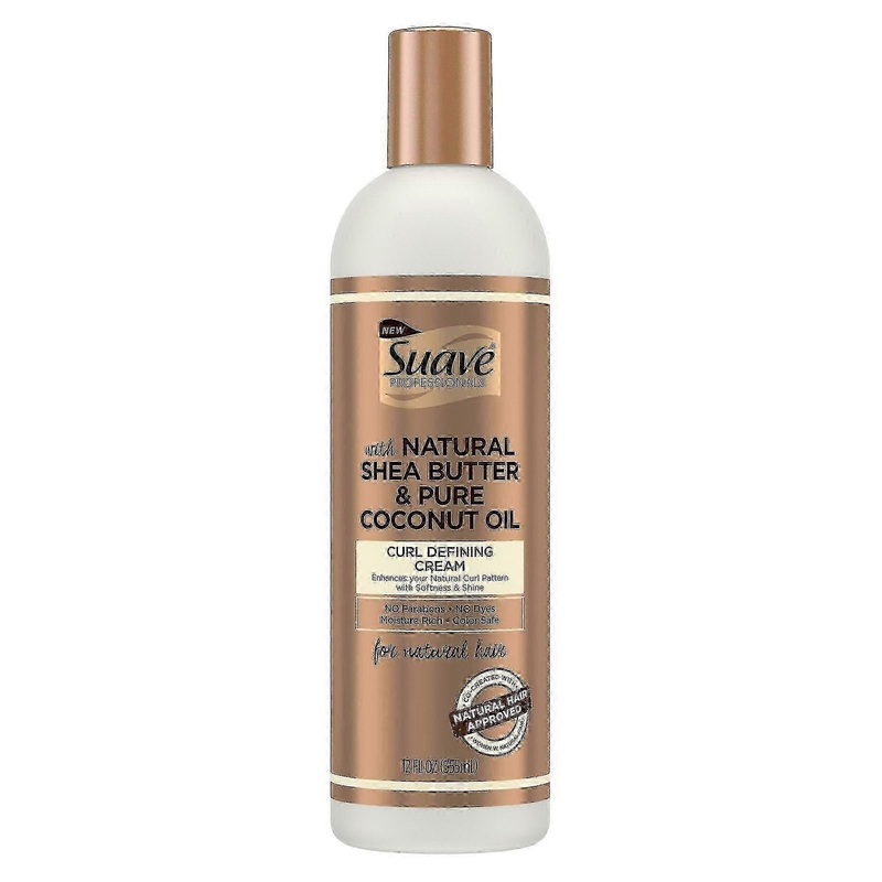 Suave Professionals Curl Cream For Wavy To Curly Hair, Shea Butter And Coconut Oil, 12 Oz