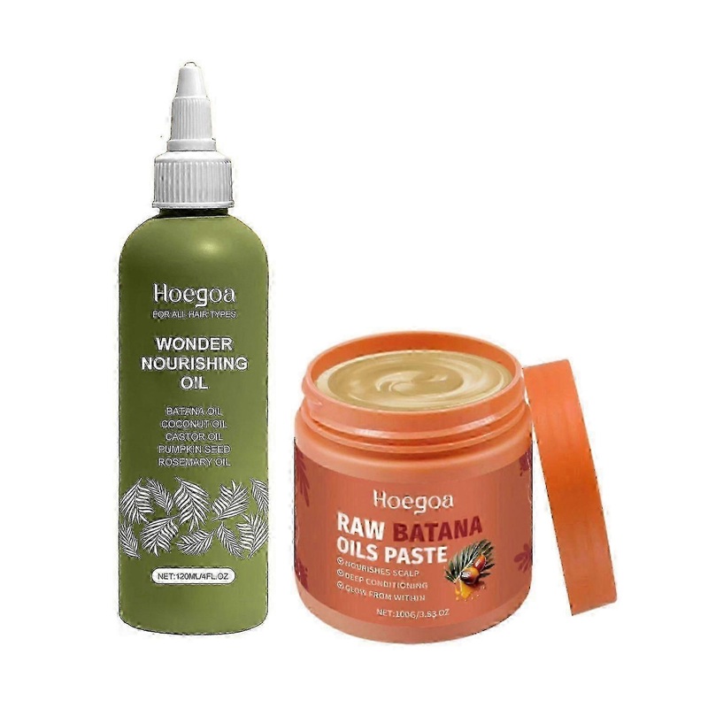 suitable for hair growth set with cold pressed scalp mask and wonder oil serum for thick strong natural hair for men and women