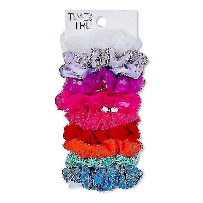 Time And Tru Bright Multi Hair Ties, 10 Ea