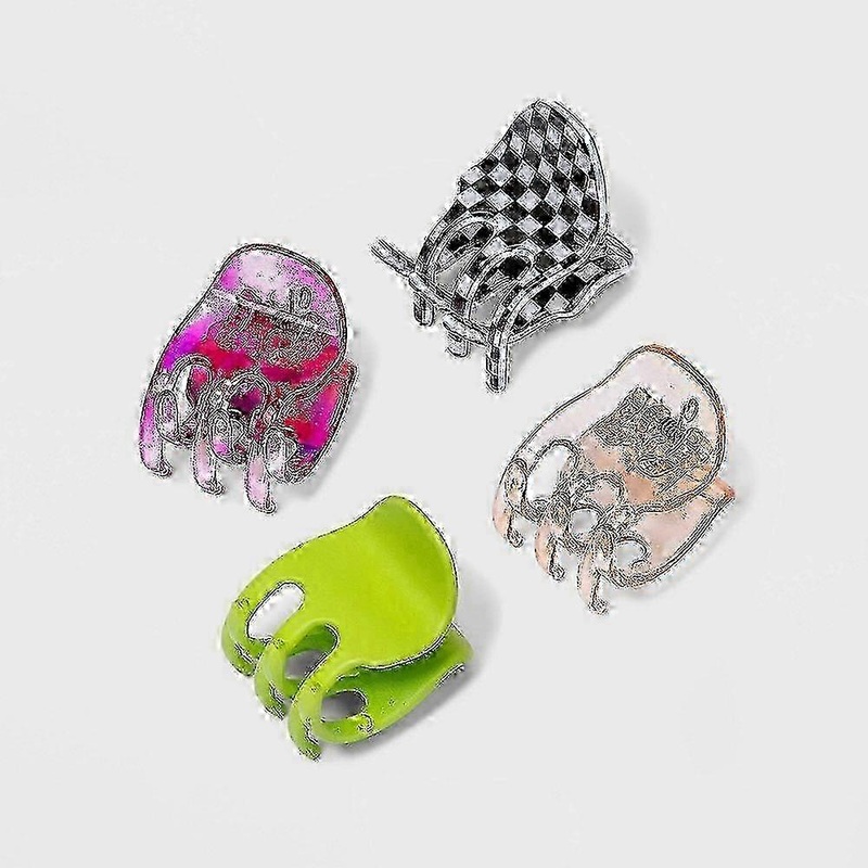 Wild Fable Mini Mixed Claw Clip Set, 4 Ea