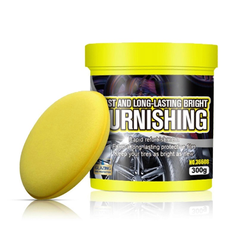 Car Tire Shine Balm Paste 300g Enhances Color and Gloss with Waterproof Coating for Easy Application and Lasting Result