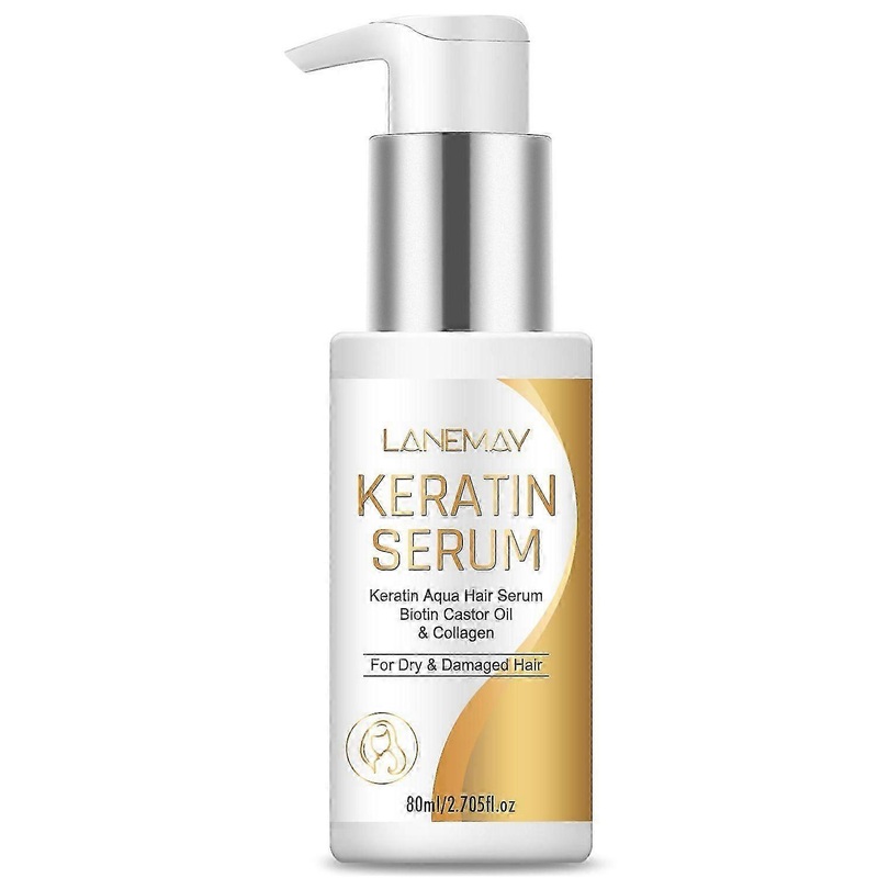 Keratin Protein Hair Serum with Vitamins for Anti-Frizz Control, Repair, Gloss Shine, and Heat Protection